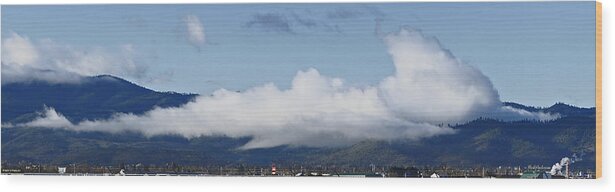 Morning Wood Print featuring the photograph Morning Clouds by Mick Anderson