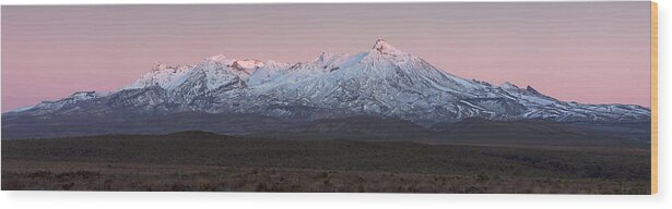 Mount Wood Print featuring the photograph Ruapehu Panorama by Nicholas Blackwell
