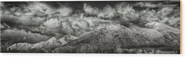 Taos Wood Print featuring the photograph Taos Mountain After The Storm by Robert Woodward