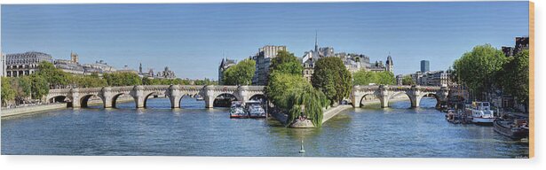 Pont Neuf Paris Wood Print featuring the photograph Pont Neuf Paris 03 by Weston Westmoreland