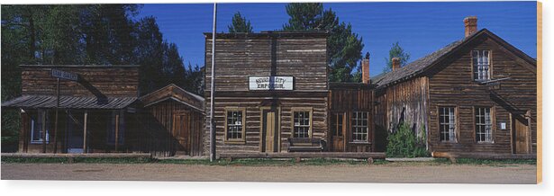 Photography Wood Print featuring the photograph Ghost Town Nevada City Mt by Panoramic Images