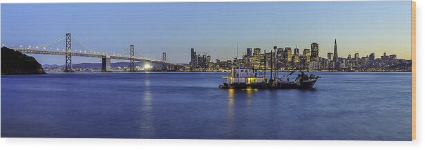 Boat Wood Print featuring the photograph San Francisco Bay by Don Hoekwater Photography
