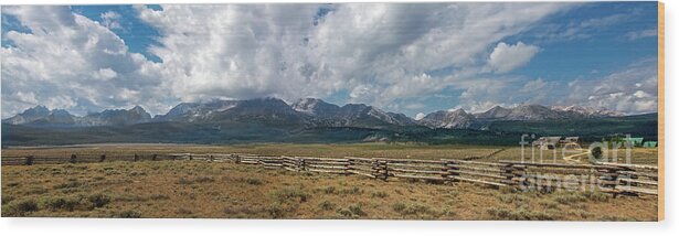 Rocky Mountains Wood Print featuring the photograph The Sawthooths by Robert Bales