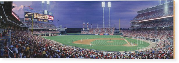Great American Ball Park Wood Print featuring the photograph Houston V Reds by Jerry Driendl