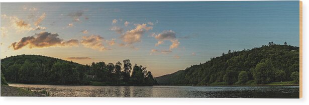 River Wood Print featuring the photograph Landscape Photography - Delaware River Sunset by Amelia Pearn