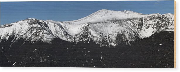 New Hampshire Wood Print featuring the photograph Mount Washington East Slope Panoramic by Brett Pelletier
