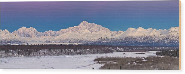 Alaska Landscape Wood Print featuring the photograph Purples Blue by Ed Boudreau