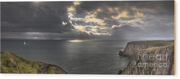 Seascape Wood Print featuring the photograph Mull of Galloway by Kype Hills