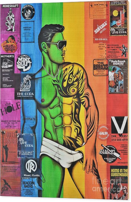 Gay Pride Wood Print featuring the mixed media Bursting with Pride by Joseph Sonday