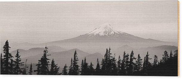 Mt. Hood Wood Print featuring the photograph Mt. Hood by Unknown