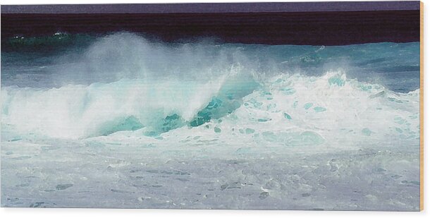 Hawaii Iphone Cases Wood Print featuring the photograph Molokai Surf by James Temple
