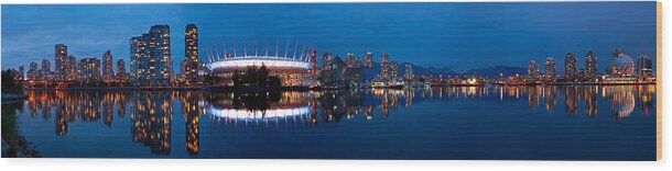  Canada Wood Print featuring the photograph Blue Hour Creek by Darren Bradley