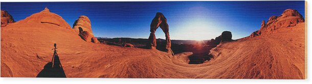Photography Wood Print featuring the photograph Delicate Arch, Arches National Park by Panoramic Images
