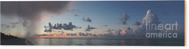 Sanibel Island Wood Print featuring the photograph Sanibel Island Sunrise Panorama by Jeff Breiman