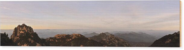 China Wood Print featuring the photograph Huangshan Sunrise Panorama 2 by Jason Chu