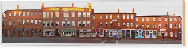  Wood Print featuring the mixed media State Street 44 by John Brown