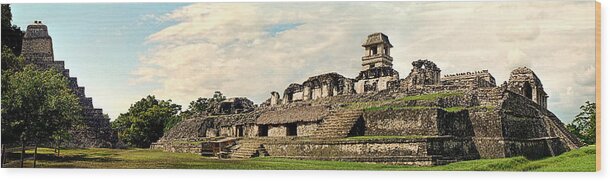 Palenque Wood Print featuring the photograph Palenque Panorama Unframed by Weston Westmoreland