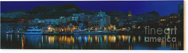 Lake Wood Print featuring the photograph Lake Las Vegas Panorama #1 by Eddie Yerkish