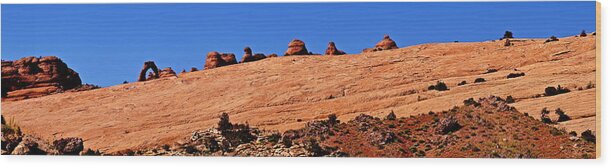 Arch Wood Print featuring the photograph Delicate Arch Ridge by Michael Courtney