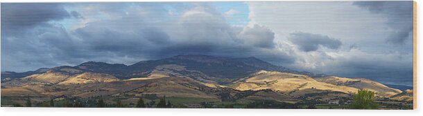 Panorama Wood Print featuring the photograph The Hills of Ashland by Mick Anderson