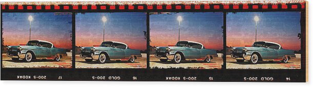 Cadillac Wood Print featuring the digital art 4 X 1958 by Scott T