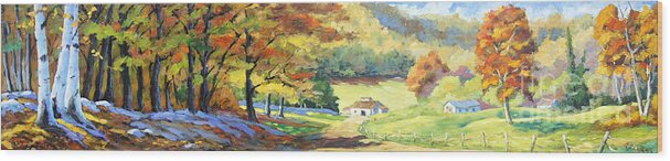 Art Wood Print featuring the painting Autumn Beauty by Richard T Pranke