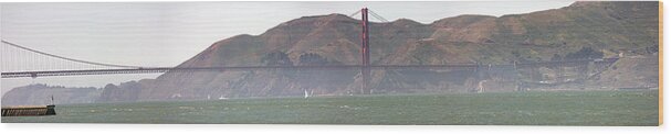 Golden Gate Bridge Wood Print featuring the photograph Golden Gate Bridge Panorama by Josh Bryant