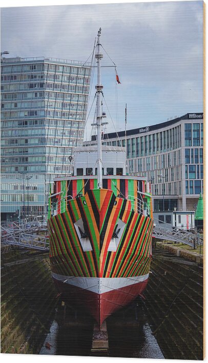 Dazzle Wood Print featuring the photograph Dazzle Ship by Steev Stamford