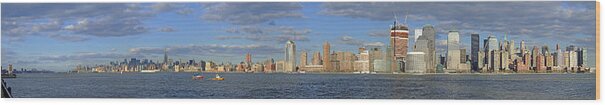 Panoramic Wood Print featuring the photograph Manhattan - Hudson View by S Paul Sahm