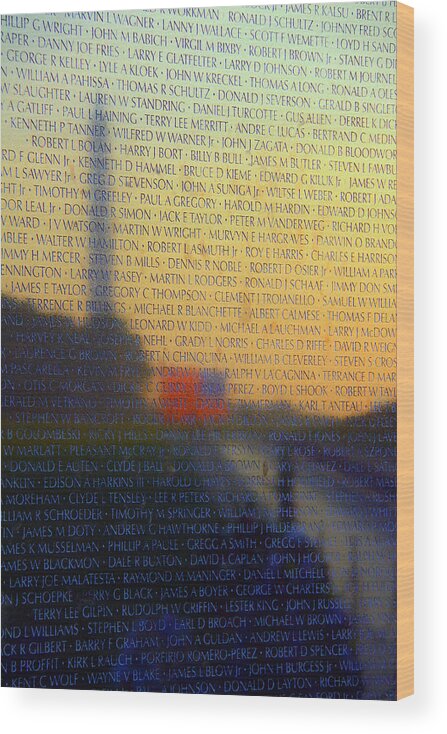 Vietnam Memorial Wood Print featuring the photograph Vietnam Veterans Memorial by Mitch Cat