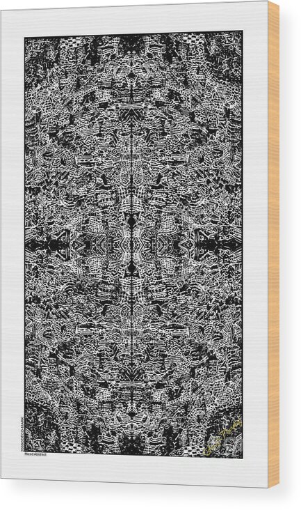 Urban Wood Print featuring the digital art 031 Mixed Abstract by Cheryl Turner