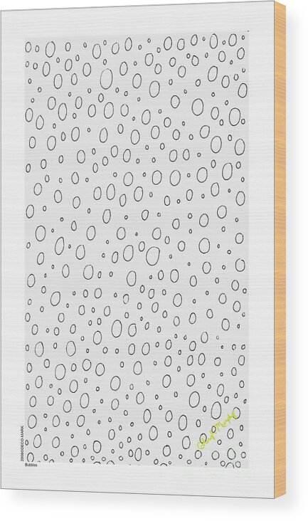 Urban Wood Print featuring the digital art 033 Bubbles by Cheryl Turner