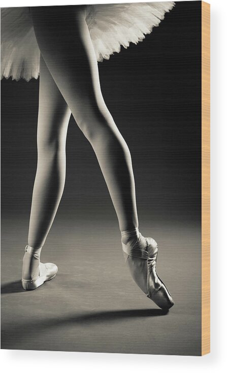 Ballet Dancer Wood Print featuring the photograph Ballerina #1 by Emirmemedovski