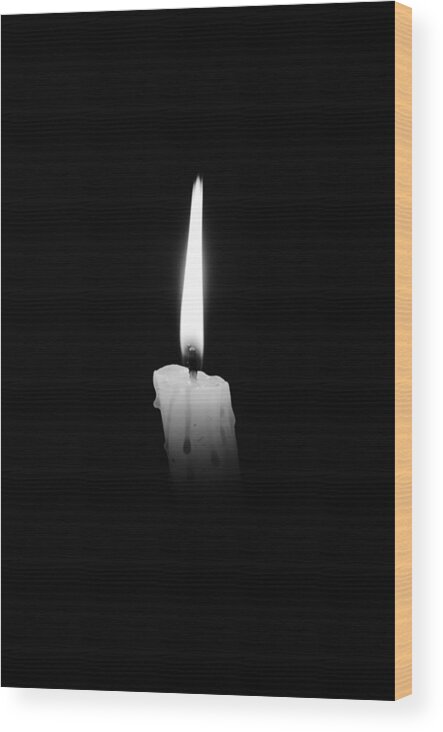 Candle Wood Print featuring the photograph Candlelight Fantasia #3 by AM FineArtPrints