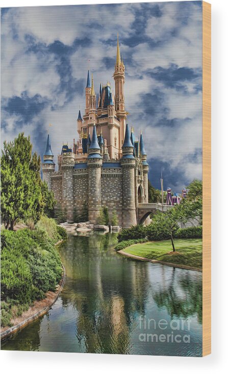 Snow White Wood Print featuring the photograph Cinderella Castle II #1 by Lee Dos Santos