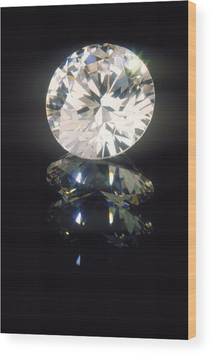 Carbon Wood Print featuring the photograph Diamond #1 by Phillip Hayson