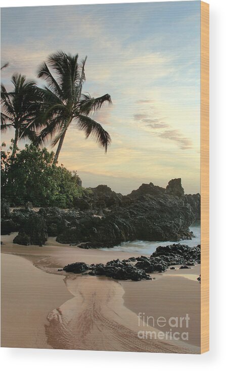 Aloha Wood Print featuring the photograph Edge of the Sea by Sharon Mau