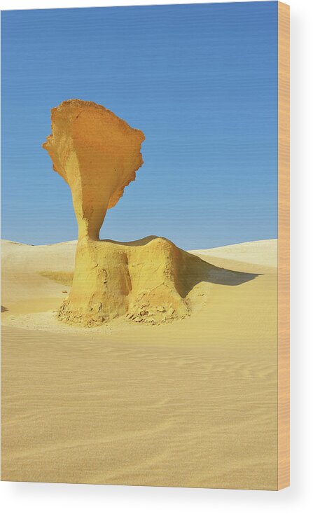 Shadow Wood Print featuring the photograph Eroded Rock Formation #1 by Raimund Linke
