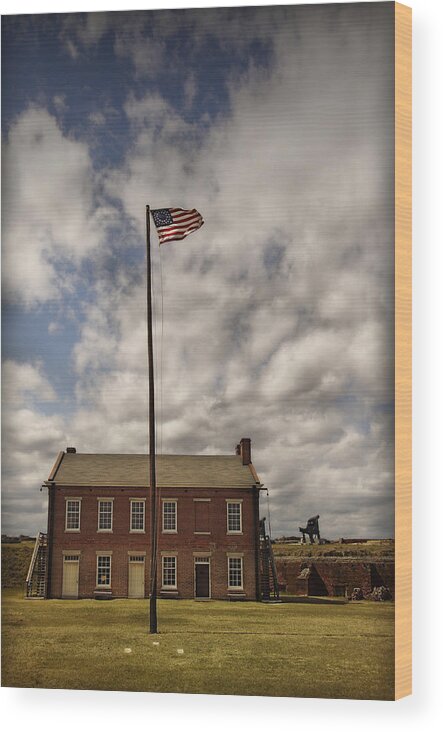  Nature Wood Print featuring the photograph Fort Clinch #1 by Mario Celzner