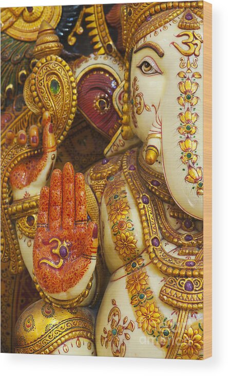 Ganesha Wood Print featuring the photograph Ornate Ganesha by Tim Gainey