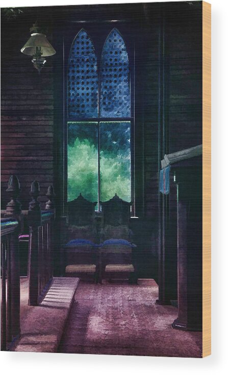 Church Wood Print featuring the photograph Sanctuary #2 by Priscilla Burgers