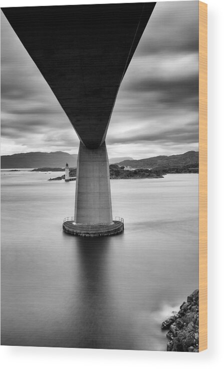 Bridge Wood Print featuring the photograph Skye Bridge #1 by Grant Glendinning