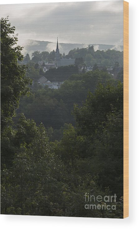 Town Wood Print featuring the photograph St. Joseph's Catholic Church by Jim West