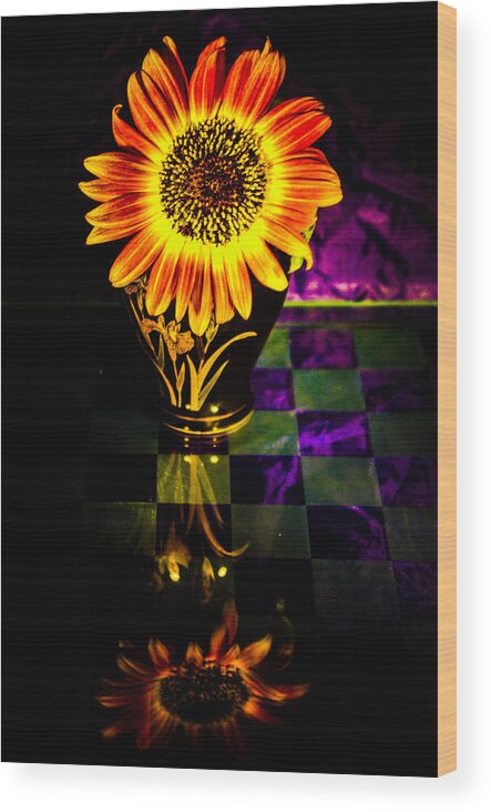  Wood Print featuring the photograph Sunflower #1 by Gerald Kloss