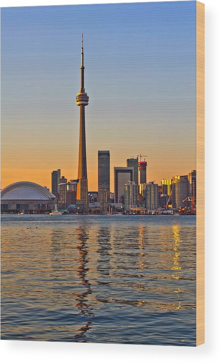 Toronto Wood Print featuring the photograph Toronto city view #1 by Marek Poplawski