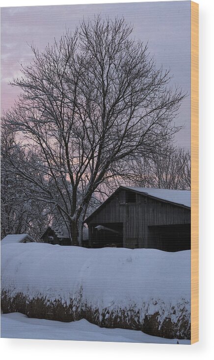 Snow Wood Print featuring the photograph Winter Snow by Holden The Moment
