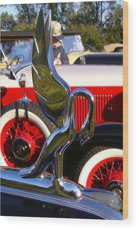 Antique Automobile Wood Print featuring the photograph Ornament #10 by Alan Johnson