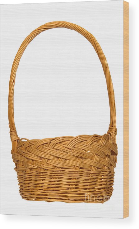 Basket Wood Print featuring the photograph Wicker Basket Number One by Olivier Le Queinec