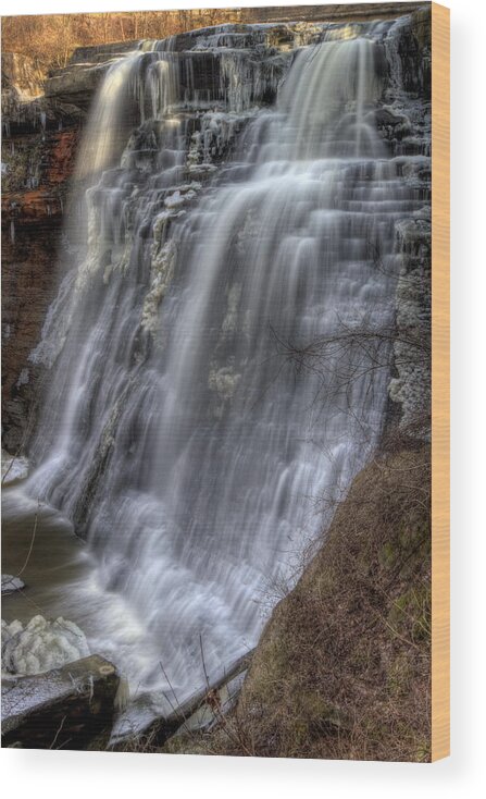 Waterfall Wood Print featuring the photograph Brandywine Falls #2 by David Dufresne