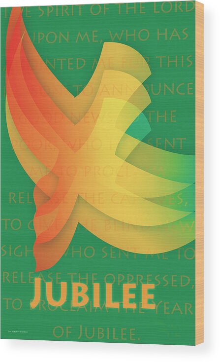Jubilee Wood Print featuring the digital art Jubilee by Chuck Mountain